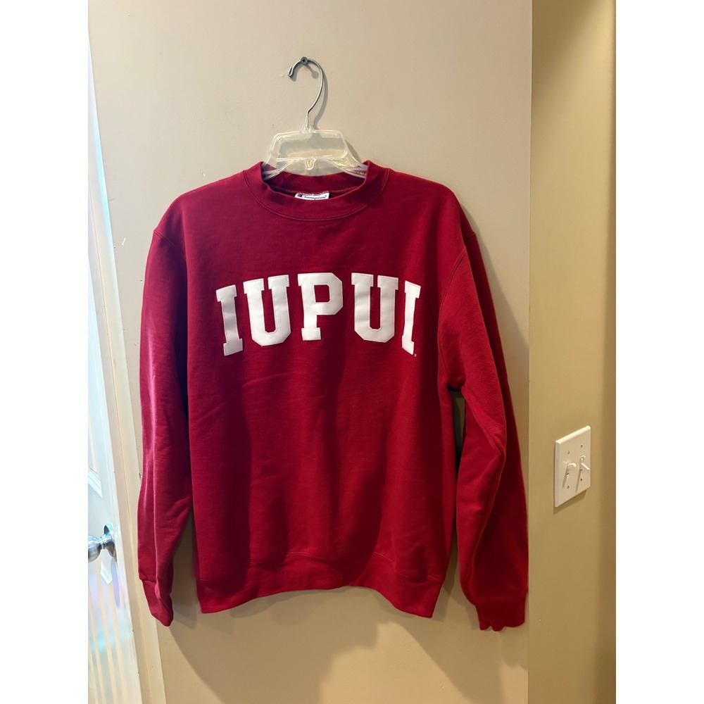 Champion IUPUI Red Crewneck Sweatshirt unisex Small Collegiate Fleece CS1220